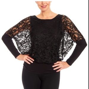 Joseph Allen Lace dolman sleeve Blouse NWT